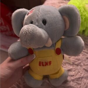 Gray and Yellow Elephant Plush Toy
